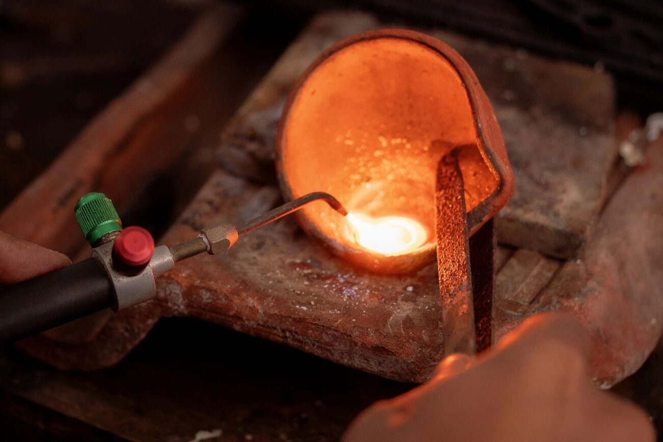 gold in process jewelry making craftsmanship